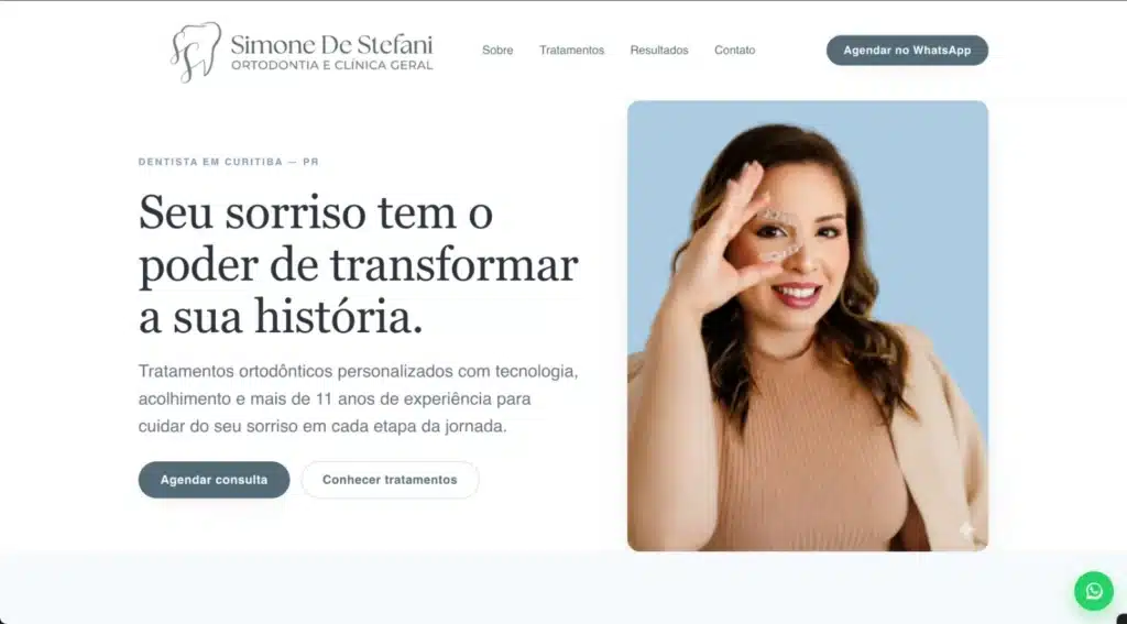 Site da Stefani Ortodontia e Clínica Geral, criado pela Guardiola Studio